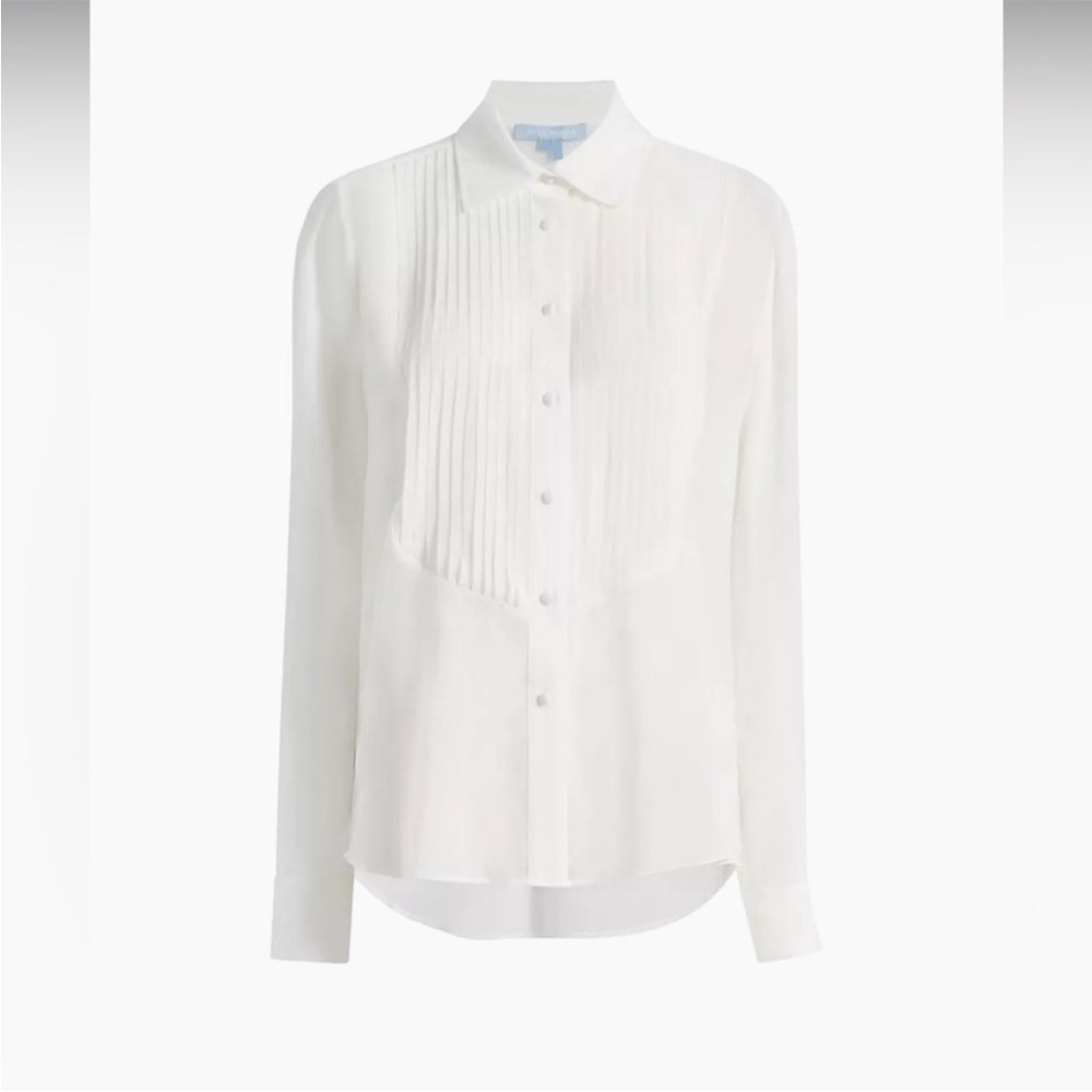 NWT Hill House Home The Mellie Top in Ivory Georgette Size Medium